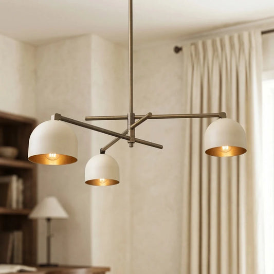 Maren Minimalist Metal Dome Linear Chandelier