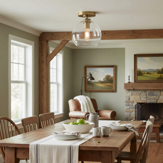 Clarke Modern Glass Round Ceiling Light