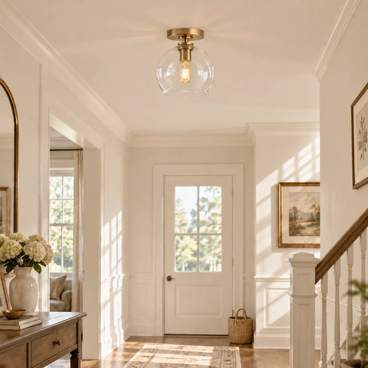 Clarke Modern Glass Round Ceiling Light