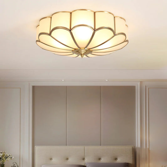 Cleo Vintage Floral Glass Ceiling Light