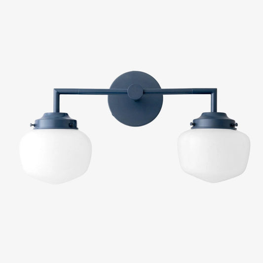 Contemporary Colorful Opal White Glass Vanity Light