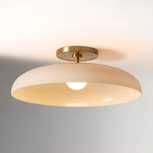 Cora Modern Champagne Glass Disc Ceiling Light