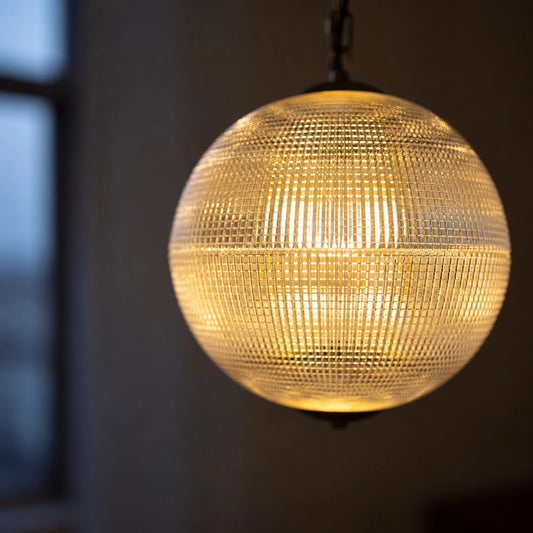 Cyrilla Vintage Textured Glass Globe Pendant Light