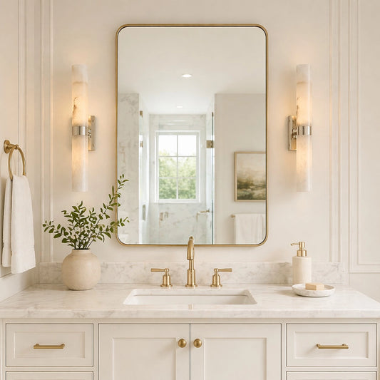 Dani Modern Alabaster Double Tube Wall Sconce