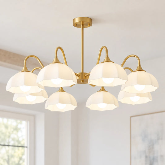 Eden Multi Light Glass Chandelier