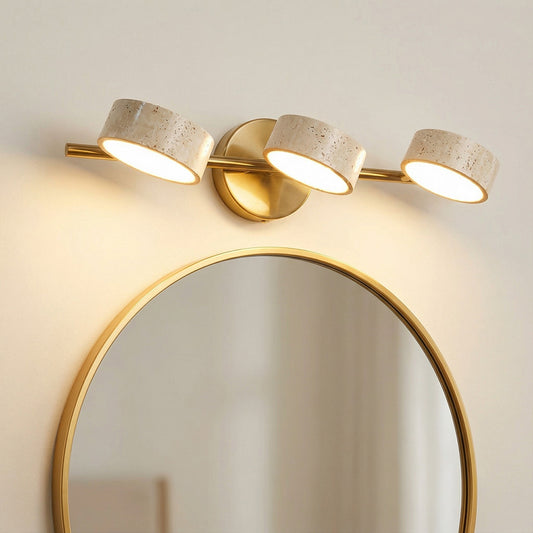 Notus Wabi-Sabi LED Natural Travertine Vanity Light