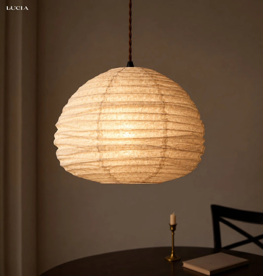 Elow Wabi Sabi Natural Linen Pendant Light