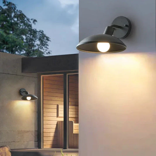 Ethan Minimalist Round Outdoor Metal Wall Sconce