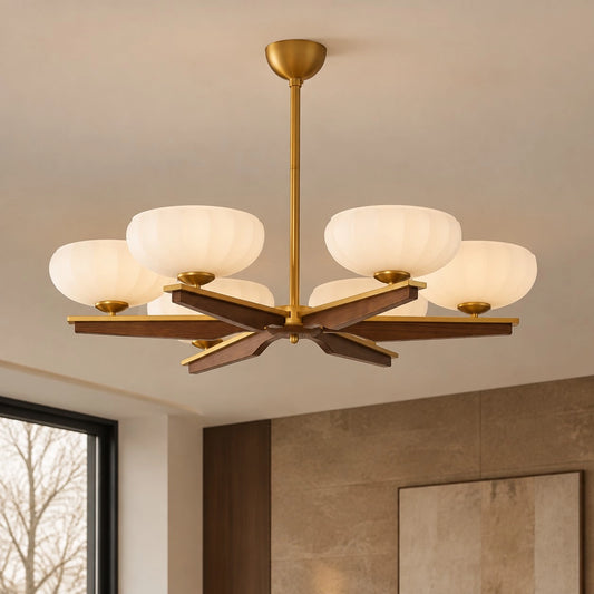 Eugenia Multi Head Bowl Glass Chandelier
