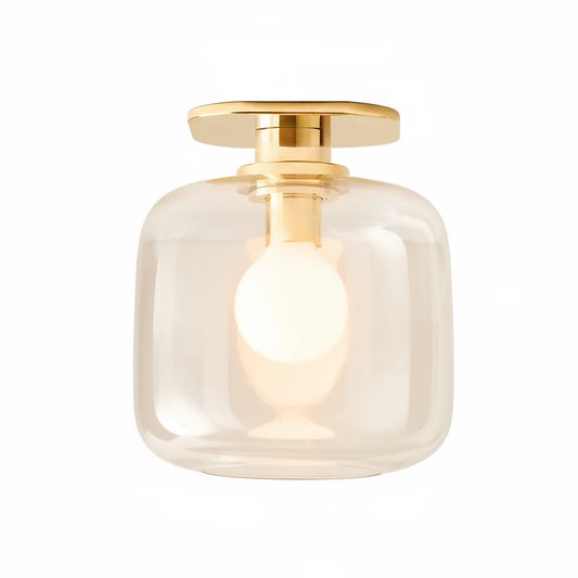 Frances Modern Unlacquered Brass Flush Mount Light