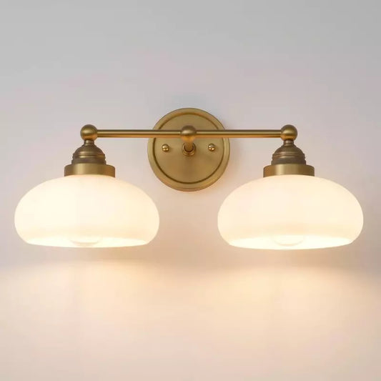 Geryon Vintage Industrial Milk White Glass Wall Sconce
