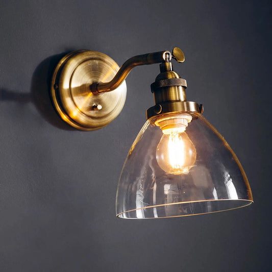 Griffin Industrial Adjustable Glass Wall Lamp