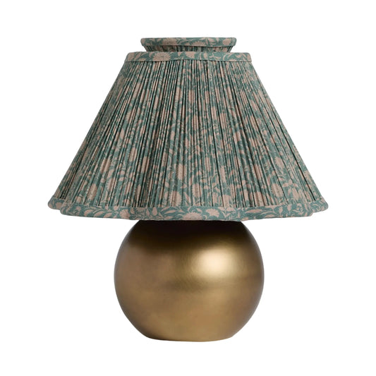 Gwen Vintage Country Pleated Floral Linen Table Lamp