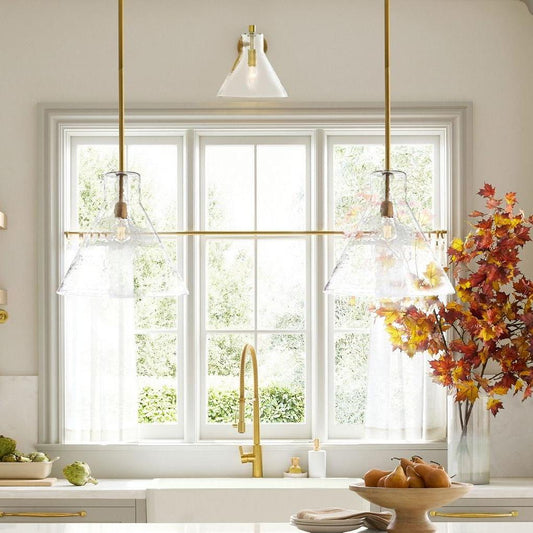 Ursa Hammered Glass Cone Pendant Light