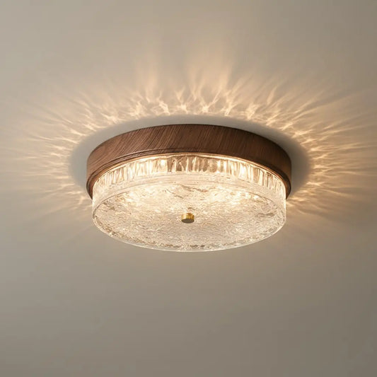 Hestia Luxury Water Ripple Glass Round Ceiling Light