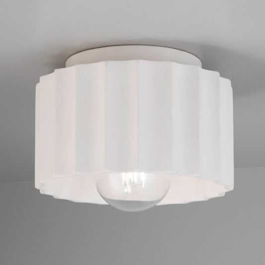 Idris Modern Ceramic Fluted Flush Mount Ceiling Light