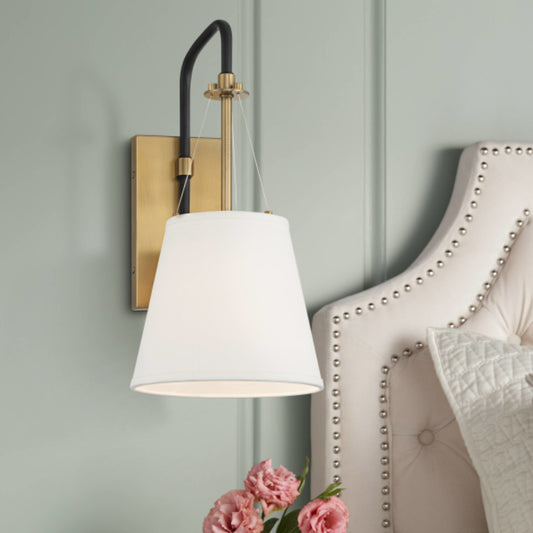 Isabella Modern Metal Linen Wall Sconce