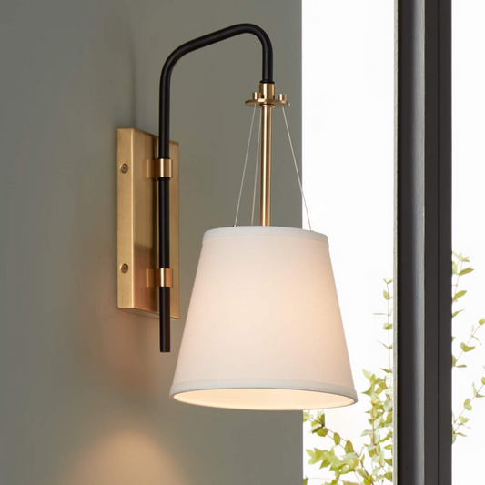 Isabella Modern Metal Linen Wall Sconce