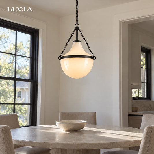 Jethro Globe Glass Adjustable Pendant Light