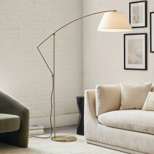 Josh Minimalist Linen Fabric Floor Light