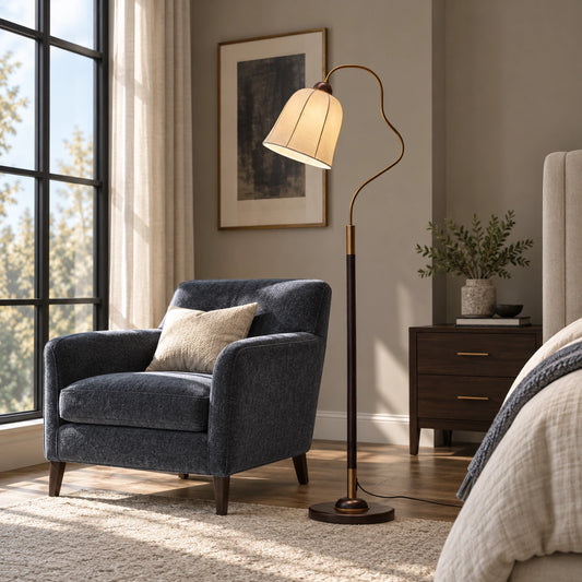 Juno Fabric Curve Floor Lamp