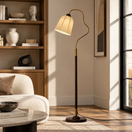 Juno Fabric Curve Floor Lamp