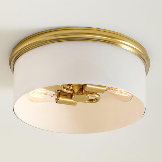 Kael Modern Milk Glass Flush Mount