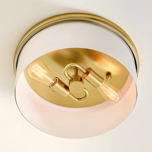 Kael Modern Milk Glass Flush Mount