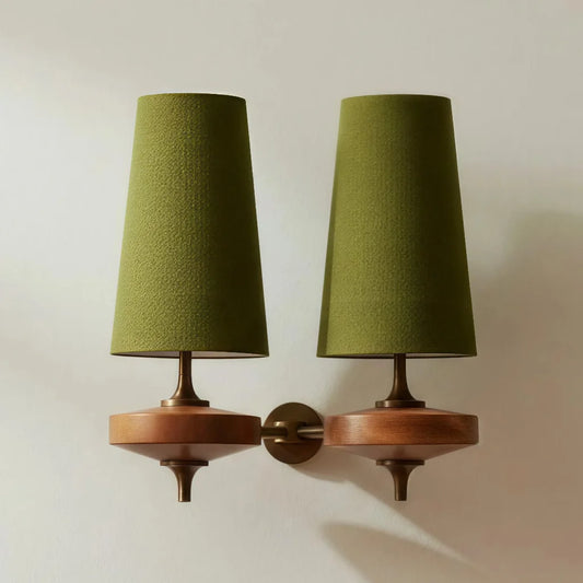 Kaelen Vintage Fabric Tapered Accent Wall Sconce