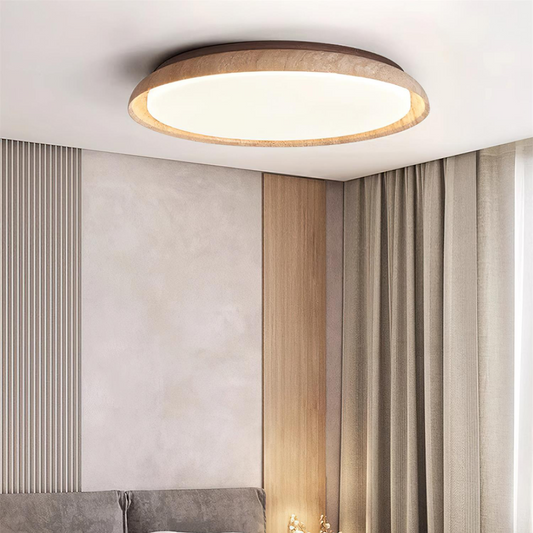 Kairi Scandinavian Travertine Round Ceiling Light