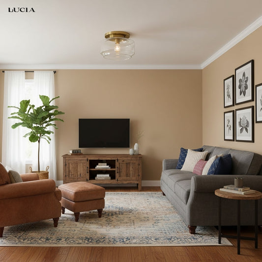 Lena Modern Brass Clear Glass Flush Mount Ceiling Light (12).jpg__PID:9c93dfd3-413e-4b32-ad07-9058924f24b2