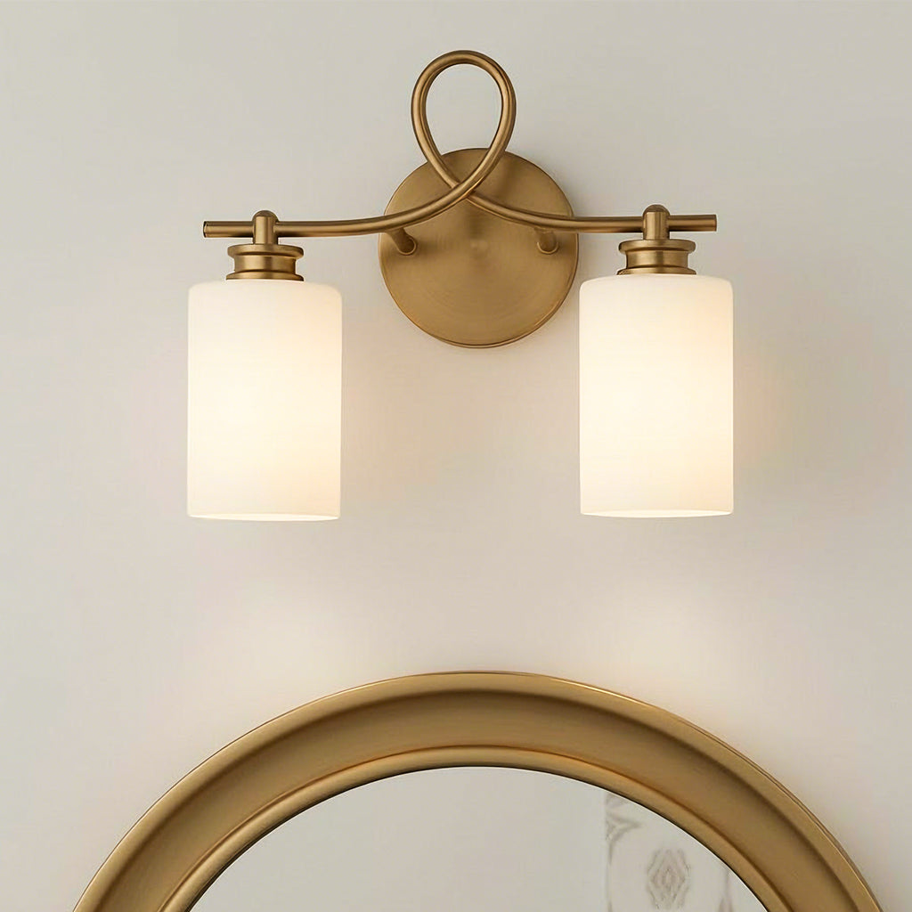 Milk Glass Vanity Light