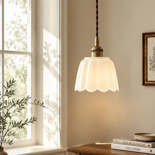Lucienne Modern Ceramic Petals Pendant Light