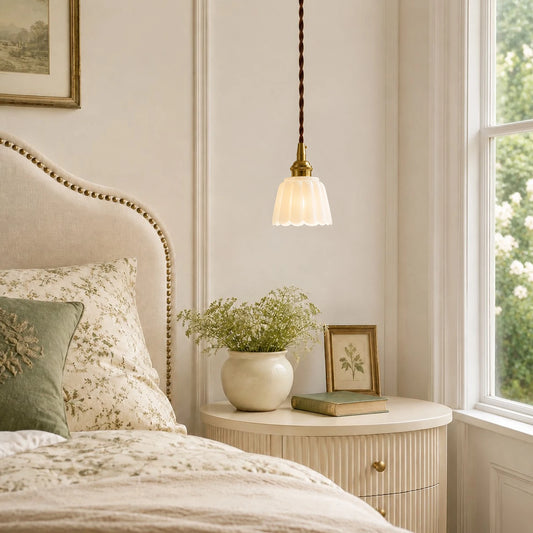 Lucienne Modern Ceramic Petals Pendant Light