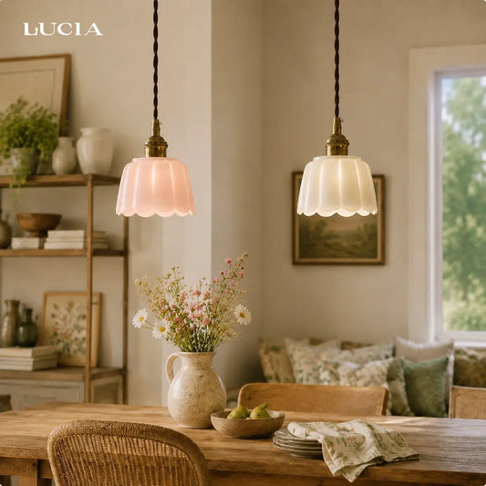 Lucienne Modern Ceramic Petals Pendant Light