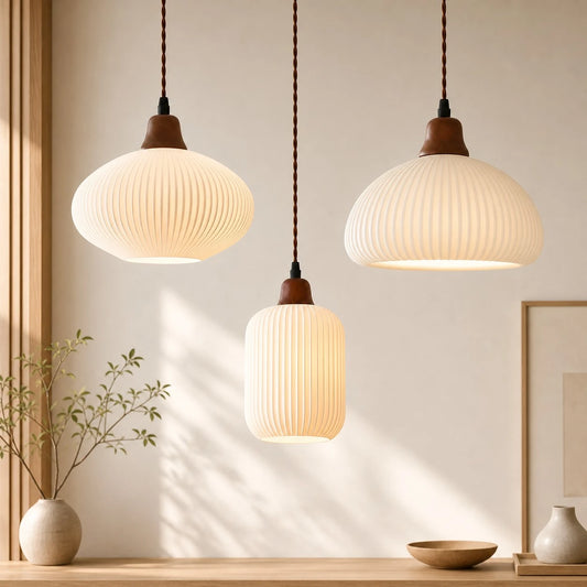 Lumina Nordic Ceramic Lantern Pendant Light