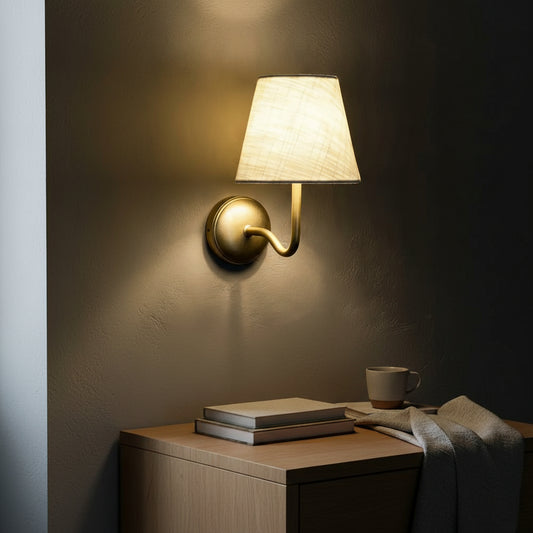 Lyra Classic Brass Arm Wall Sconce
