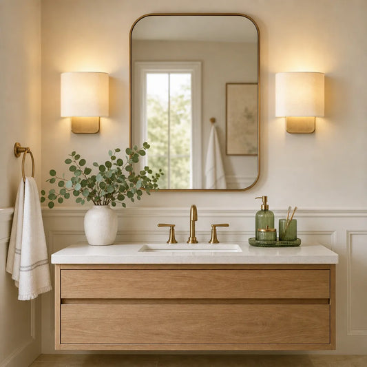 Maris Modern Linen Shade Metal Wall Sconce
