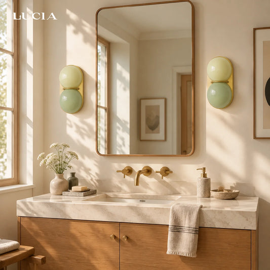 Mirea Modern Double Globe Glass Wall Sconce