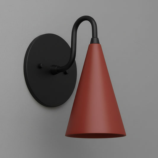 Robert Modern Tapered Cone Shade Vanity Sconce