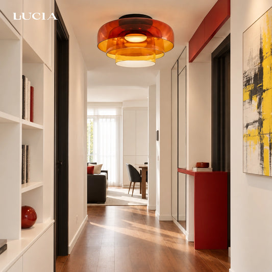 Moderne Creatieve Meelaagse Glazen Plafondlamp