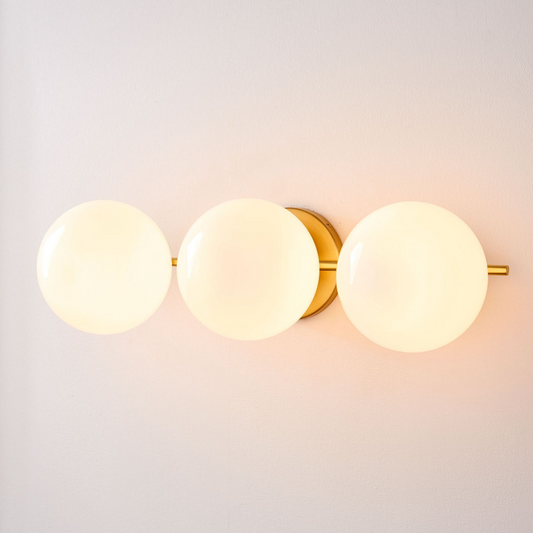 Modern Milk-finished Glass 3-Light Sconce