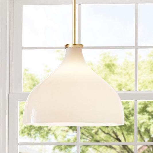Modern Milk Glass Pendant Light