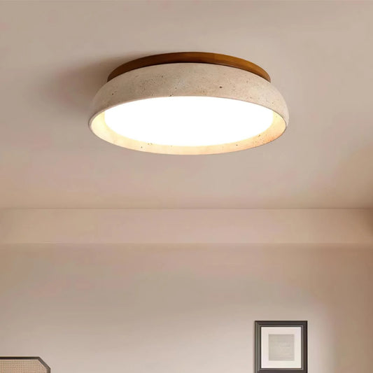 Modern Scandinavian Travertine Ceiling Light