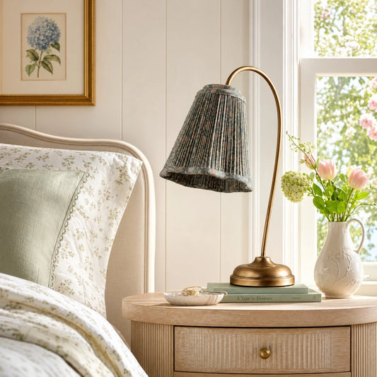 Drenor Vintage Elegant Drum Linen Table Lamp