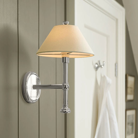 Nerida Industrial Linen Shade Wall Sconce
