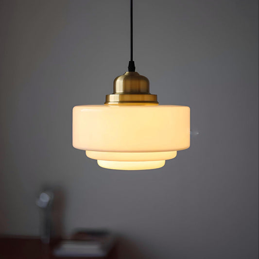 Orion Vintage Milk Glass Pendant Light