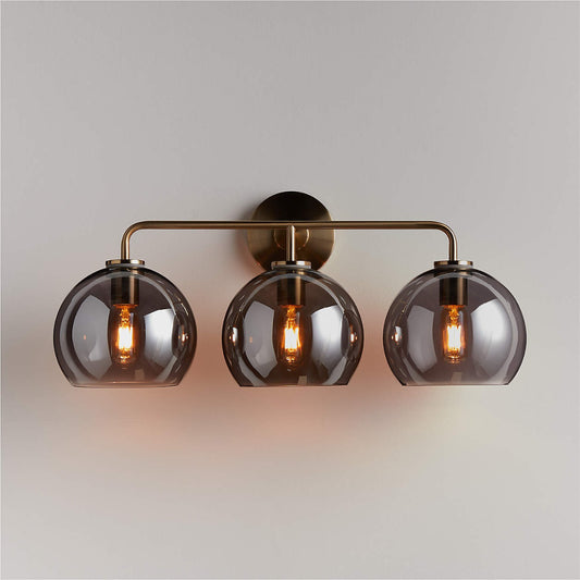 Orson Modern Glass Metal Ball Wall Sconce