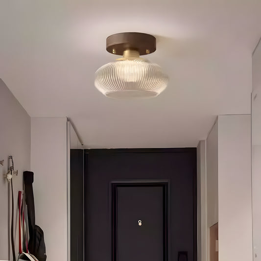 Otis Minimalist Low Dome Glass Ceiling Light