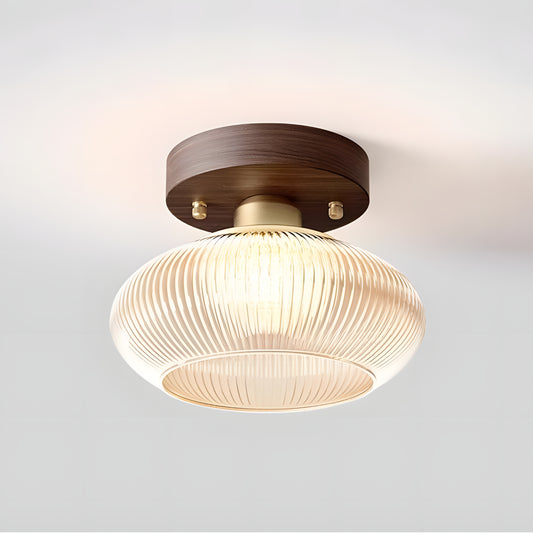 Otis Minimalist Low Dome Glass Ceiling Light